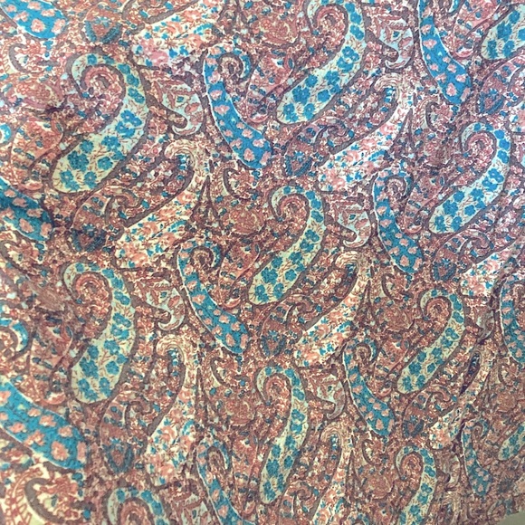 XL- Maxi skirt/Medi dress; pink and blue paisley; soft, comfy, stretchy - Picture 3 of 5